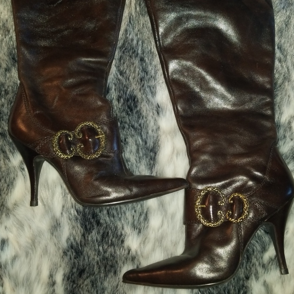 Knee High Brown Nine West Boots - Picture 2 of 5
